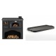 Set Küchenofen / Küchenhexe mit Backofen und Kochplatte Zvezda, Modell Classic GFS, Leistung 5.9kW + Große Grillplatte aus Gusseisen Solagio, 25x44cm | Kaminofen - Holzofen mit Backfach | Kaminofen |