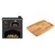 Set Küchenofen / Küchenhexe mit Backofen und Kochplatte Zvezda, Modell Classic GFS, Leistung 5.9kW + Holz untersetzer für gusseisenplatte Solagio HSST2131 | Kaminofen - Holzofen mit Backfach | Kaminofen |