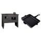 Set Küchenofen / Küchenhexe mit Backofen und Kochplatte Prity, Modell 2P50, Leistung 16kW + Emaillierte grillpfanne Gusseisen Solagio, Black Onyx, 26x32cm | Kaminofen - Holzofen mit Backfach | Kaminofen |