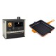 Set Küchenofen / Küchenhexe Prity GT, mit Schublade, Leistung 15 kW + Emaillierte grillpfanne Gusseisen Solagio, Dijon, 26x32cm | Kaminofen - Holzofen mit Backfach | Kaminofen |