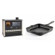 Set Küchenofen / Küchenhexe Prity GT, mit Edelstahl-Backofen, Glaskeramik-Kochfeld und Schublade, 15 kW + Emaillierte Gusseisenpfanne Solagio, Black Onyx, 28x28cm | Kaminofen - Holzofen mit Backfach | Kaminofen |