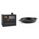 Set Küchenofen / Küchenhexe Wasserführend Prity GT W10, mit Edelstahl-Backofen, Glaskeramik-Kochfeld und Schublade, 13.3 kW + Emaillierte gusseisenpfanne mit zwei Griffen Solagio, Black Onyx, Ф22cm | Kaminofen - Holzofen mit Backfach | Kaminofen |