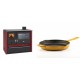 Set Küchenofen / Küchenhexe Prity GT Rot, mit Edelstahl-Backofen und Schublade, 15 kW + Emaillierte Gusseisenpfanne Solagio, Dijon, Ф28cm | Kaminofen - Holzofen mit Backfach | Kaminofen |