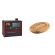 Set Küchenofen / Küchenhexe Wasserführend Prity GT W10 Rot, mit Edelstahl-Backofen, Stahlhobel und Schublade, 13.3 kW + Holz untersetzer für ovale platte Solagio HSOISK2533, 25x33cm | Kaminofen - Holzofen mit Backfach | Kaminofen |