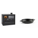 Set Küchenofen / Küchenhexe Wasserführend Prity GT W10, mit Edelstahl-Backofen, Stahlhobel und Schublade, 13.3 kW + Emaillierte gusseisenpfanne mit zwei Griffen Solagio, Black Onyx, Ф16cm | Kaminofen - Holzofen mit Backfach | Kaminofen |