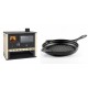 Set Küchenofen / Küchenhexe Prity GT, mit Edelstahlbackofen, Leistung 15 kW + Emaillierte grillpfanne Gusseisen Solagio, Black Onyx, Ф28cm | Kaminofen - Holzofen mit Backfach | Kaminofen |