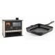 Set Küchenofen / Küchenhexe Prity GT, mit Edelstahlbackofen, Leistung 15 kW + Emaillierte Gusseisenpfanne Solagio, Black Onyx, 28x28cm | Kaminofen - Holzofen mit Backfach | Kaminofen |