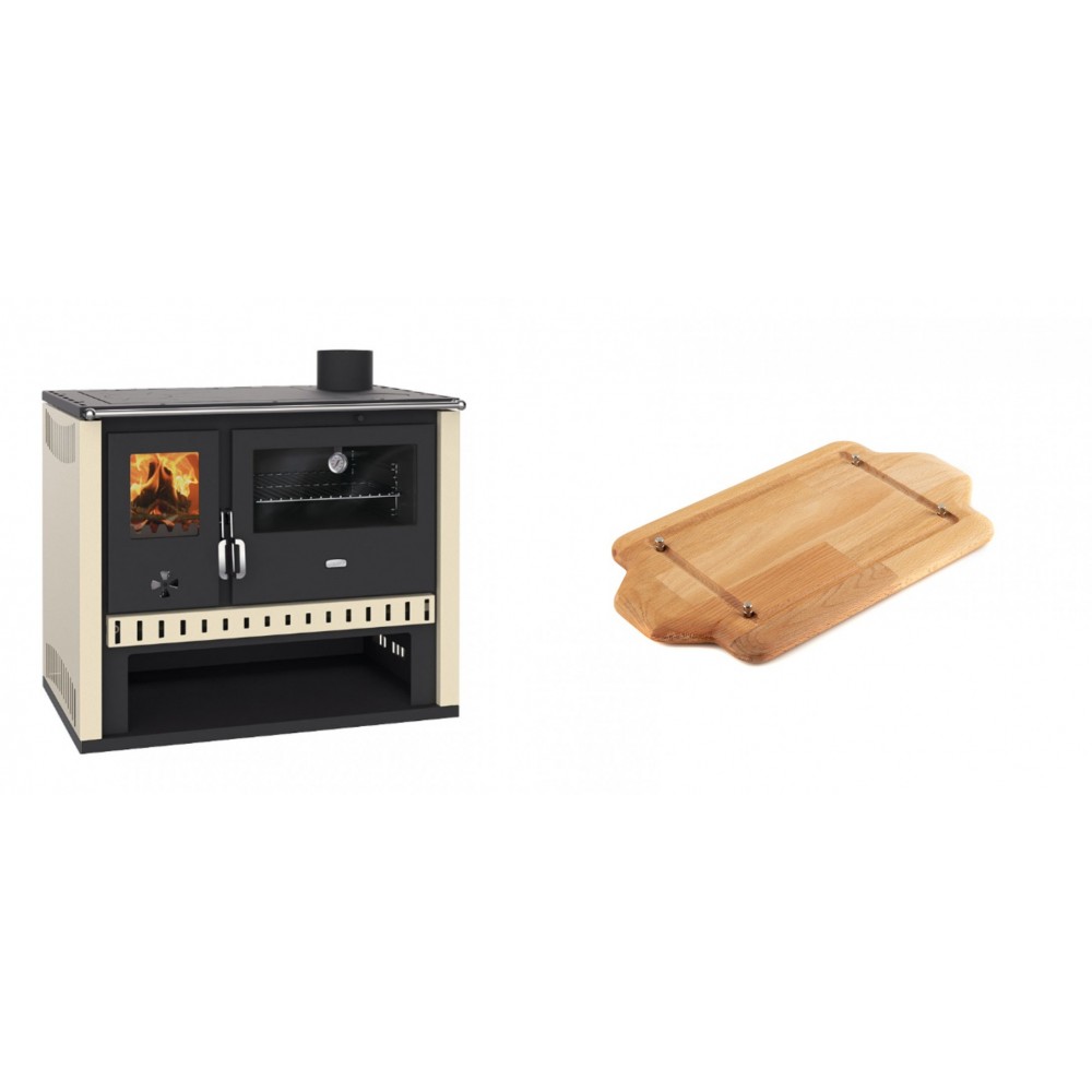 Set Küchenofen / Küchenhexe Prity GT, Leistung 15 kW + Holz untersetzer für mini-gusseisenplatte Solagio HSDDHP1522