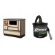 Set Küchenofen Alfa Plam Dominant 90H Light Mocha, 6.5kW + Elektrischer Aschesauger Ribimex, Modell Cenetì, Fassungsvermögen 15 L | Kaminofen - Holzofen mit Backfach | Kaminofen |
