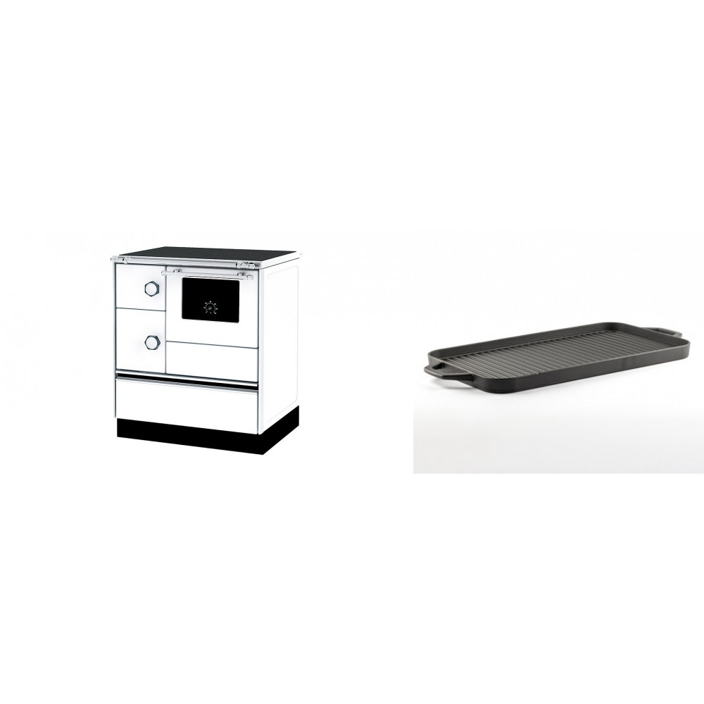 Set Küchenofen Alfa Plam Alfa 70 ET, 12.7kW + Große Grillplatte aus Gusseisen Solagio, 25x44cm