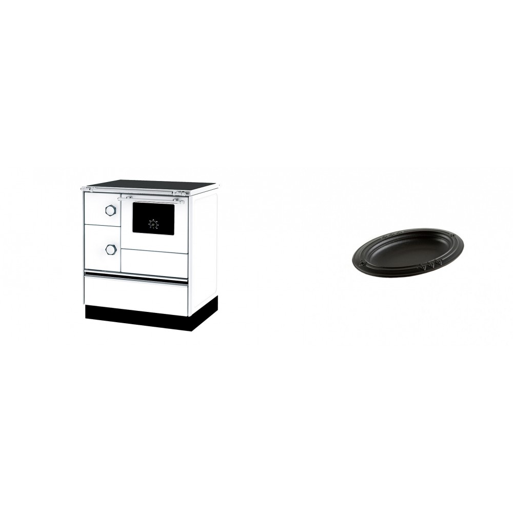 Set Küchenofen Alfa Plam Alfa 70 ET, 12.7kW + Gusseiserne auflaufform Solagio oval, 17x28cm
