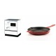 Set Küchenofen Alfa Plam Alfa 70 Favorit, 6kW + Emaillierte grillpfanne Gusseisen Solagio, Rubin, Ф28cm | Kaminofen - Holzofen mit Backfach | Kaminofen |