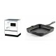 Set Küchenofen Alfa Plam Alfa 70 Favorit, 6kW + Emaillierte Gusseisenpfanne Solagio, Black Onyx, 28x28cm | Kaminofen - Holzofen mit Backfach | Kaminofen |
