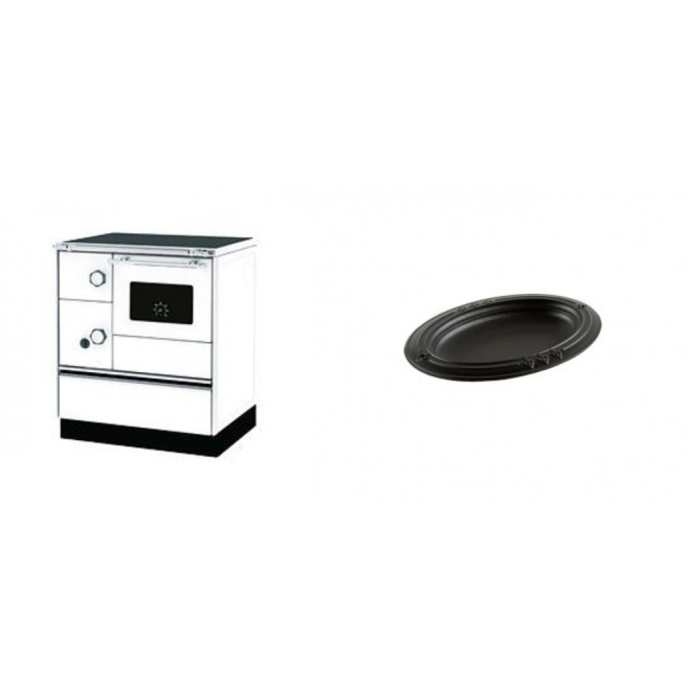Set Küchenofen Alfa Plam Alfa 70 Favorit, 6kW + Gusseiserne auflaufform Solagio oval, 17x28cm