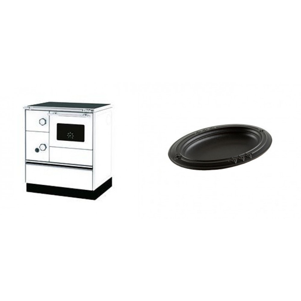 Set Küchenofen Alfa Plam Alfa 70 Favorit, 6kW + Gusseiserne auflaufform Solagio oval, 25x33cm