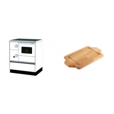 Set Küchenofen Alfa Plam Alfa 70 Favorit, 6kW + Holz untersetzer für mini-gusseisenplatte Solagio HSDDHP1522 - Kaminofen - Holzofen mit Backfach