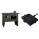 Set Küchenofen / Küchenhexe Prity mit Backofen und Kochplatte, Modell Prity 2P41, Leistung 15.2kW + Emaillierte grillpfanne Gusseisen Solagio, Black Onyx, 26x32cm | Kaminofen - Holzofen mit Backfach | Kaminofen |