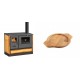 Set Küchenofen mit Backofen und Kochplatte Balkan Energy, Modell 4020 Cappuccino, Obere Platte aus Gusseisen, Leistung 7.9kW + Holz untersetzer für gusseisenschüssel Solagio HSYKTV22 | Kaminofen - Holzofen mit Backfach | Kaminofen |
