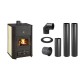 Set Kaminofen, Holzofen Wasserführend Prity, Modell WD W24, Leistung 24.3kW + Schornstein Bausatz PARKANEX, Stahl Ø150, Dicke 2mm | Wasserführender Kaminofen | Kaminofen |