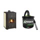 Set Kaminofen, Holzofen Wasserführend Prity, Modell WD W24, Leistung 24.3kW + Elektrischer Aschesauger Ribimex, Modell Cenetì, Fassungsvermögen 15 L | Wasserführender Кaminofen Prity | Kaminofen |