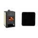 Set Kaminofen, Holzofen Wasserführend Prity, Modell S3 W17, Leistung 17.8kW + Funkenschutzplatte Stahl 2mm, Größe 98x98cm | Wasserführender Кaminofen Prity | Kaminofen |