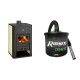 Set Kaminofen, Holzofen Wasserführend Prity, Modell S3 W17, Leistung 17.8kW + Elektrischer Aschesauger Ribimex, Modell Cenetì, Fassungsvermögen 15 L | Wasserführender Кaminofen Prity | Kaminofen |