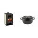 Set Kaminofen, Holzofen Wasserführend mit Backfach Prity, Modell FG W15, Leistung 19.8kW + Gusseisen Topf Tiefer Solagio, Black Onyx, Ф20 | Wasserführender Kaminofen | Kaminofen |