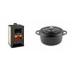 Set Kaminofen, Holzofen Wasserführend mit Backfach Prity, Modell FG W15, Leistung 19.8kW + Gusseisen Topf Tiefer Solagio, Black Onyx, Ф24 | Wasserführender Kaminofen | Kaminofen |