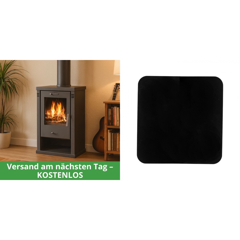Set Kaminofen, Holzofen Balkan Energy, Modell Talon, Leistung 7kW + Funkenschutzplatte Stahl 2mm, Größe 98x98cm | Holzofen | Kaminofen |