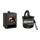 Set Kaminofen, Holzofen Prity, Modell WD, Leistung 15,9kW + Elektrischer Aschesauger Ribimex, Modell Cenetì, Fassungsvermögen 15 L | Holzofen | Kaminofen |
