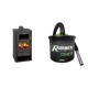 Set Kaminofen, Holzofen mit Backfach Prity, Modell FM, Leistung 12.1kW + Elektrischer Aschesauger Ribimex, Modell Cenetì, Fassungsvermögen 15 L | Kaminofen Prity | Kaminofen |