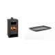 Set Kaminofen, Holzofen mit Backfach Prity, Modell FM, Leistung 12.1kW + Rechteckige Servierplatte aus Gusseisen Solagio, 21x31cm | Holzofen | Kaminofen |