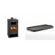 Set Kaminofen, Holzofen mit Backfach Prity, Modell FM, Leistung 12.1kW + Große Grillplatte aus Gusseisen Solagio, 25x44cm | Holzofen | Kaminofen |