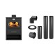 Set Kaminofen, Holzofen Zvezda, Modell 1 Eko, Leistung 6.9kW + Schornstein Bausatz PARKANEX, Stahl Ø130, Dicke 2mm | Holzofen | Kaminofen |