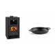 Set Kaminofen, Holzofen mit Backfach Prity, Modell FG D, Leistung 14.2kW + Emaillierte gusseisenpfanne mit zwei Griffen Solagio, Black Onyx, Ф16cm | Holzofen | Kaminofen |