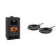 Set Kaminofen, Holzofen mit Backfach Prity, Modell FG D, Leistung 14.2kW + Gusseisen Topf Set aus 2 teilen Solagio, Black Onyx | Holzofen | Kaminofen |
