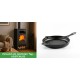 Set Kaminofen, Holzofen mit Backfach Balkan Energy, Modell Troy, Leistung 7.8kW + Emaillierte grillpfanne Gusseisen Solagio, Black Onyx, Ф24cm | Holzofen | Kaminofen |