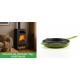 Set Kaminofen, Holzofen mit Backfach Balkan Energy, Modell Troy, Leistung 7.8kW + Emaillierte grillpfanne Gusseisen Solagio, Bamboo, Ф24cm | Holzofen | Kaminofen |