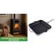 Set Kaminofen, Holzofen mit Backfach Balkan Energy, Modell Troy, Leistung 7.8kW + Emaillierte grillpfanne Gusseisen Solagio, Ivory, 28x28cm | Holzofen | Kaminofen |