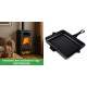 Set Kaminofen, Holzofen mit Backfach Balkan Energy, Modell Troy, Leistung 7.8kW + Emaillierte grillpfanne Gusseisen Solagio, Black Onyx, 26x32cm | Holzofen | Kaminofen |