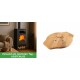 Set Kaminofen, Holzofen mit Backfach Balkan Energy, Modell Troy, Leistung 7.8kW + Holz untersetzer für Gusseisenplatte Solagio HSYSAK28 | Holzofen | Kaminofen |