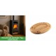 Set Kaminofen, Holzofen mit Backfach Balkan Energy, Modell Troy, Leistung 7.8kW + Holz untersetzer für ovale platte Solagio HSOISK2533, 25x33cm | Holzofen | Kaminofen |