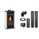 Set Kaminofen, Holzofen Prity K3 GT D, 8.1 kW + Schornstein Bausatz PARKANEX, Stahl Ø150, Dicke 2mm | Holzofen | Kaminofen |