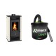 Set Kaminofen, Holzofen Prity K3 GT D, 8.1 kW + Elektrischer Aschesauger Ribimex, Modell Cenetì, Fassungsvermögen 15 L | Holzofen | Kaminofen |