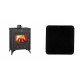 Set Kaminofen, Holzofen Prity Modell MR, Leistung 10 kW + Funkenschutzplatte Stahl 2mm, Größe 98x98cm | Kaminofen Prity | Prity |