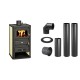 Set Kaminofen, Holzofen Wasserführend Prity, Modell S2 W10, Leistung 13.3kW + Schornstein Bausatz PARKANEX, Stahl Ø130, Dicke 2mm | Wasserführender Kaminofen | Kaminofen |