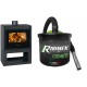 Set Kaminofen, Holzofen Prity, Modell PM TV, Leistung 13 kW + Elektrischer Aschesauger Ribimex, Modell Cenetì, Fassungsvermögen 15 L | Holzofen | Kaminofen |
