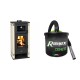 Set Kaminofen, Holzofen mit Backfach Prity K2 GT F, 8.1 kW + Elektrischer Aschesauger Ribimex, Modell Cenetì, Fassungsvermögen 15 L | Holzofen | Kaminofen |