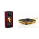 Set Kaminofen, Holzofen mit Backfach Prity K2 GT F Rot, 8.1 kW + Emaillierte Gusseisenpfanne Solagio, Dijon, 28x28cm | Holzofen | Kaminofen |