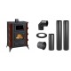 Set Kaminofen, Holzofen mit Backfach Prity, Modell F RK Maro, 12kW + Schornstein Bausatz PARKANEX, Stahl Ø130, Dicke 2mm | Holzofen | Kaminofen |